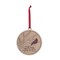 Plywood Cardinal Memorial Ornament Multicolor Christmas Decoration